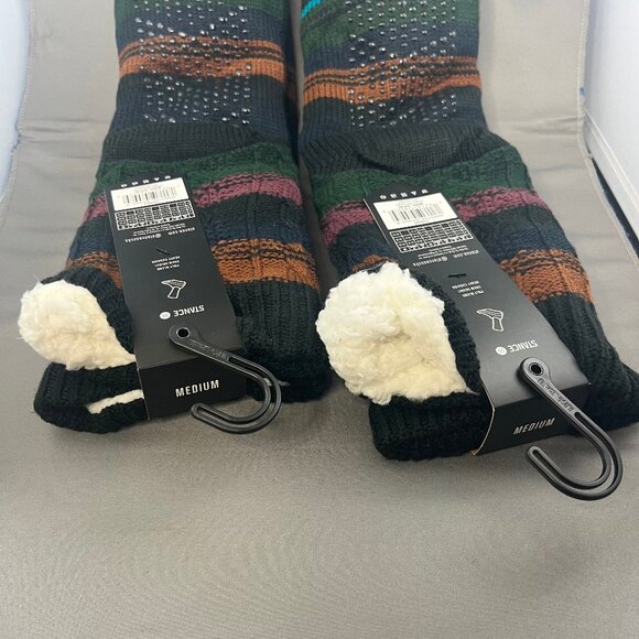 NWT STANCE Toasted Casual House Slipper Crew Socks Size Medium Lot of 2 Cozy - Picture 7 of 7